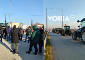 Στην Εθνική Οδό με μαύρες σημαίες τα τρακτέρ των αγροτών – Συμμετέχουν και από Δυτική Μακεδονία