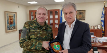 Επίσκεψη του νέου Διοικητή της 9ης Μ/Π Ταξιαρχίας στον Περιφερειάρχη