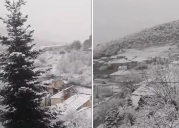 “Άσπρισε” στο Μεσόβουνο – Δείτε το βίντεο από το λευκό σκηνικό