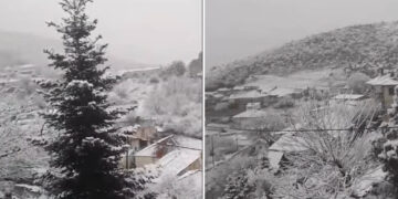 “Άσπρισε” στο Μεσόβουνο – Δείτε το βίντεο από το λευκό σκηνικό