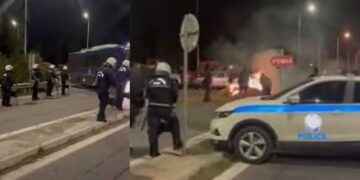 Εγνατία οδός: Διαμαρτυρία αγροτών στο Μπλόκο Γυρτώνης – Αστυνομικοί από την περιοχή, απέτρεψαν τη διακοπή κυκλοφορίας στην Εθνική Οδό