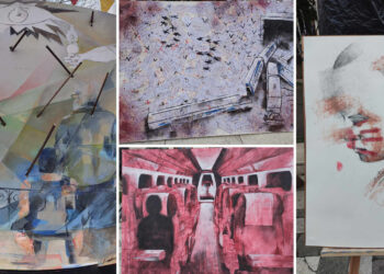 Πτολεμαΐδα: Εικαστική παρέμβαση στην πλατεία, στη μνήμη των θυμάτων των Τεμπών (Φωτογραφίες με τα έργα)