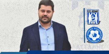 Ο Πρόεδρος της ΕΠΟ Μάκης Γκαγκάτσης στην κοπή της πίτας της ΕΠΣ Κοζάνης