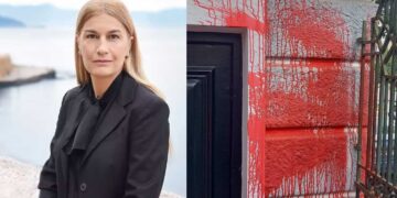 Με κόκκινη μπογιά επιτέθηκαν στο γραφείο της Σερβιώτισσας Βουλευτή Χανίων, Σέβης Βολουδάκη