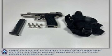 23χρονος και 27χρονος πυροβολούσαν άσκοπα σε κοινωνική εκδήλωση στην Κοζάνη – Στην οικία του 23χρονου βρέθηκε το πιστόλι