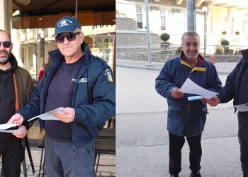 Ενημερωτικά φυλλάδια για την οδική ασφάλεια διένειμαν αστυνομικοί στο Άργος Ορεστικό