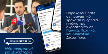 Νέα εφαρμογή στο gov.gr: Παρακολούθηση Δικών σε πραγματικό χρόνο