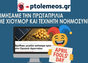 Το διαβασαν 60.000 αναγνωστες (!) – Με Τεχνητή Νοημοσύνη η πρωταπριλιάτικη φάρσα του e-ptolemeos.gr για την “ανακάλυψη χρυσού στο Ορυχείο”