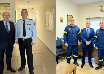 Επισκέψεις του Βουλευτή Κοζάνης Μιχάλη Παπαδόπουλου στην Περιφέρεια και στα Σώματα Ασφαλείας για ανταλλαγή ευχών