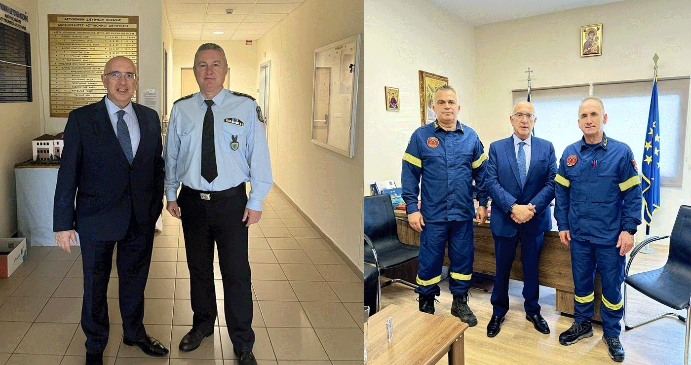 Επισκέψεις του Βουλευτή Κοζάνης Μιχάλη Παπαδόπουλου στην Περιφέρεια και στα Σώματα Ασφαλείας για ανταλλαγή ευχών