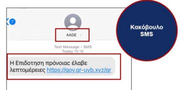 ΑΑΔΕ: Προσοχή σε παραπλανητικά μηνύματα στο κινητό για δήθεν επιδόματα πρόνοιας