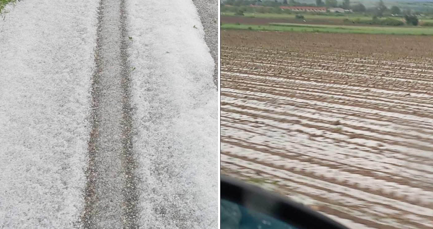 Χτύπησε με ένταση ο καιρός στον Δήμο Αμυνταίου: Χαλάζι και καταρρακτώδης βροχή σε Φανό και Ροδώνα