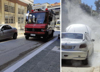 ΤΩΡΑ: Φωτιά πήρε όχημα στο Κέντρο της Πτολεμαΐδας (Φώτο+Βίντεο)