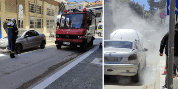 ΤΩΡΑ: Φωτιά πήρε όχημα στο Κέντρο της Πτολεμαΐδας (Φώτο+Βίντεο)