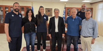 Στον περιφερειάρχη βρέθηκε η γυναικεία Εθνική ομάδα βόλεϊ