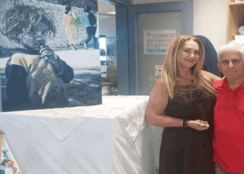 Ευχάριστη Εικαστική έκπληξη για το ΠΤ του Ελληνικού Ερυθρού Σταυρού Πτολεμαΐδας, η δωρεά πίνακα από τον σπουδαίο Εικαστικό Φώτη Μανιό! (της Κούλας Πουλασιχίδου)