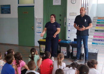 Αμύνταιο: Μήνυμα για την ανακύκλωση από τον Πρόεδρο του Δημοτικού Συμβουλίου Ιορδάνη Μπάντη στο 3ο Δημοτικό Σχολείο