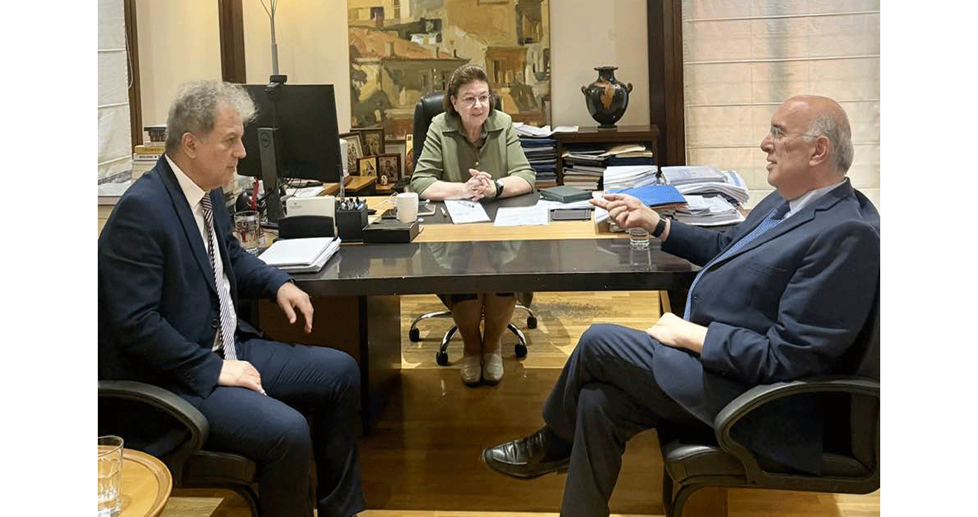 Συνάντηση Παπαδόπουλου-Αμανατίδη-Μενδώνη στο Υπ. Πολιτισμού: Συζήτηση για σχολές πέτρας, μαρμαροτεχνίας και ανάδειξη αρχαιολογικών ευρημάτων Περδίκκα