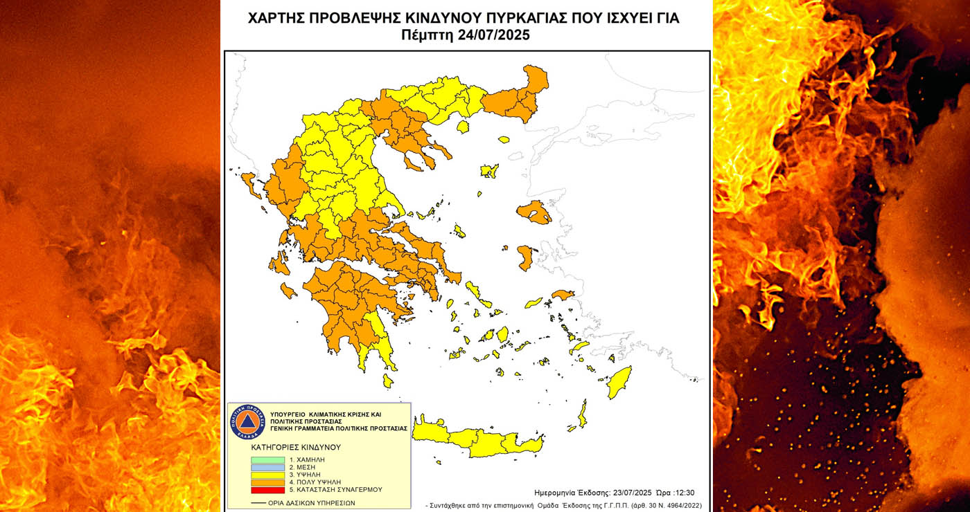 Σε κατάσταση αυξημένου κινδύνου για πυρκαγιά όλη η Δυτική Μακεδονία την Πέμπτη – Απαγόρευση κυκλοφορίας σε δασικές περιοχές