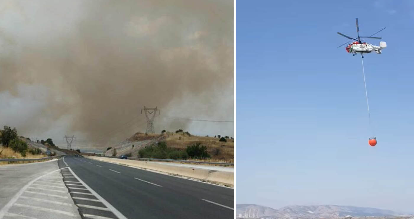 Συνεχίζεται η μάχη με τις φλόγες στην Ποντοκώμη – Επιχειρούν εναέρια μέσα και μηχανήματα (Βίντεο)