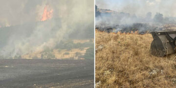Δύσκολη η μάχη με τις φλόγες: Μηχανήματα του Δήμου Εορδαίας βοηθούν με αντιπυρικές ζώνες (Φωτογραφίες)