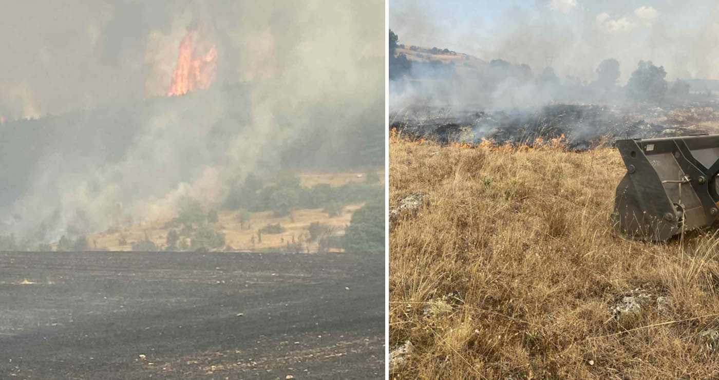 Δύσκολη η μάχη με τις φλόγες: Μηχανήματα του Δήμου Εορδαίας βοηθούν με αντιπυρικές ζώνες (Φωτογραφίες)