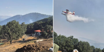 Πυρκαγιά στο Χειμάδι: Δείτε βίντεο με τη μάχη από αέρος στο Βαρικό Φλώρινας