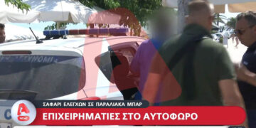 Χαλκιδική: Μέσα στο… κύμα οι ξαπλώστρες – Σύλληψη επιχειρηματία on camera