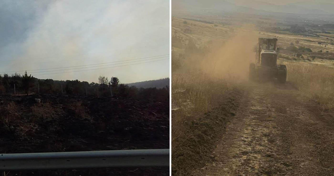 Φωτιά στο δρόμο Πτολεμαΐδας-Κοζάνης: Προετοιμάζονται στην Ασβεστόπετρα με αντιπυρικές ζώνες