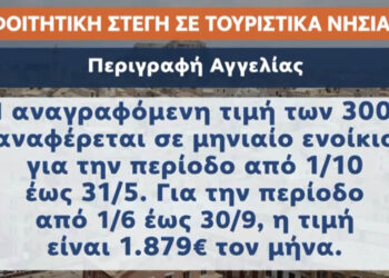 Δείτε εξοργιστική αγγελία για φοιτητές σε τουριστικό νησί – Ενοίκιο 1879 ευρώ