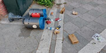 Άγνωστοι “ξήλωσαν” κάδο στο κέντρο της Πτολεμαΐδας