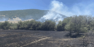 VIDEO και εικόνες από τη μεγάλη φωτιά που καίει στην περιοχή “Παναγία” Δρεπάνου – Στην περιοχή επικρατούν ισχυροί άνεμοι
