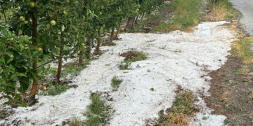 Ισχυρή χαλαζόπτωση σε περιοχές της Καστοριάς (φωτο)