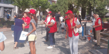 Το Π.Τ. του Ελληνικού Ερυθρού Σταυρού Πτολεμαΐδας ενημέρωσε και “δρόσισε” τους πολίτες!