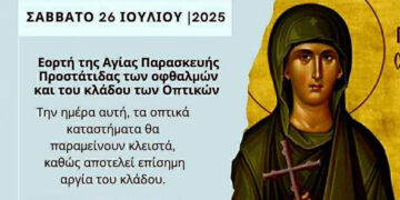 Κλειστά το Σάββατο τα καταστήματα οπτικών