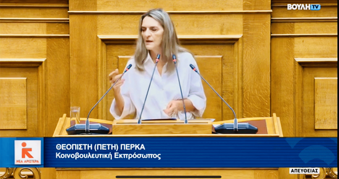 Πέτη Πέρκα: «Fast-track Εξώσεις χωρίς Δίκη – Η Κυβέρνηση Υπονομεύει το Δικαίωμα στη Στέγη, την Πρόσβαση στη Δικαιοσύνη και την τοπική αρμοδιότητα»