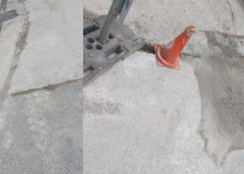 Διαμαρτυρία για την κατάσταση στο οδόστρωμα, σε σημεία που έγιναν έργα οπτικών ινών