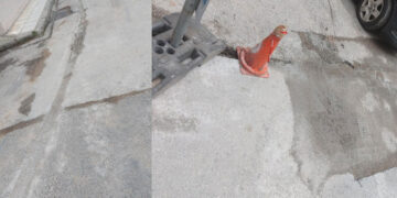 Διαμαρτυρία για την κατάσταση στο οδόστρωμα, σε σημεία που έγιναν έργα οπτικών ινών