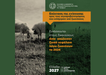 Στήριξη στους κτηνοτρόφους: Ένταξη όσων έχασαν ζώα από ζωονόσους το 2024 στην ενίσχυση των 63 εκατ. ευρώ