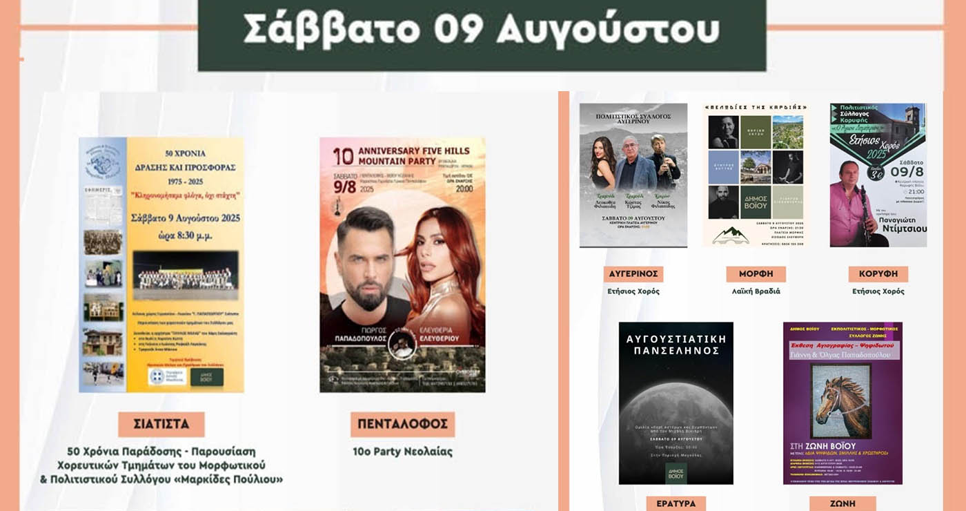 Βόιο γεμάτο εκδηλώσεις το Σάββατο – Από πανσέληνο μέχρι χορούς και συναυλίες