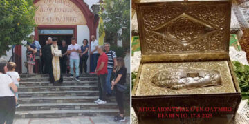 Επιστροφή του ι. λειψάνου του Αγίου Διονυσίου από το Βελβεντό στον Όλυμπο (του παπαδάσκαλου Κωνσταντίνου Ι. Κώστα)