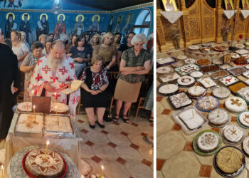 Πανηγυρικός Εσπερινός και Λιτανεία για την εορτή του Αγίου Φανουρίου στο Αμύνταιο (Φωτογραφίες)