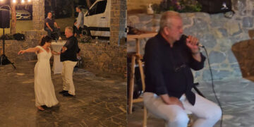 Το τραγούδι του Γιώργου Nτζιμάνη στο γάμο της κόρης του