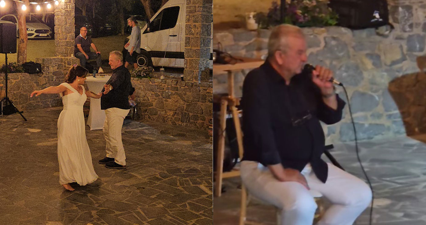 Το τραγούδι του Γιώργου Nτζιμάνη στο γάμο της κόρης του