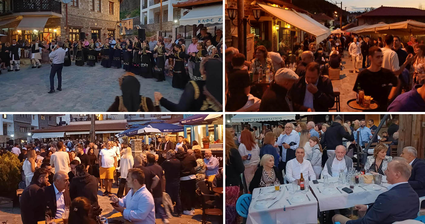 Το αδιαχώρητο στη Βλαστη, στο γλέντι στην πλατεία μετά τον Τρανό Χορό (Φωτογραφίες)