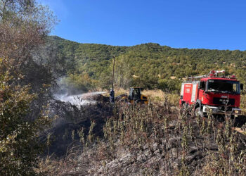Με επιτυχία η κατάσβεση της πυρκαγιάς στις Άνω Κλεινές Φλώρινας από την Πολιτική Προστασία