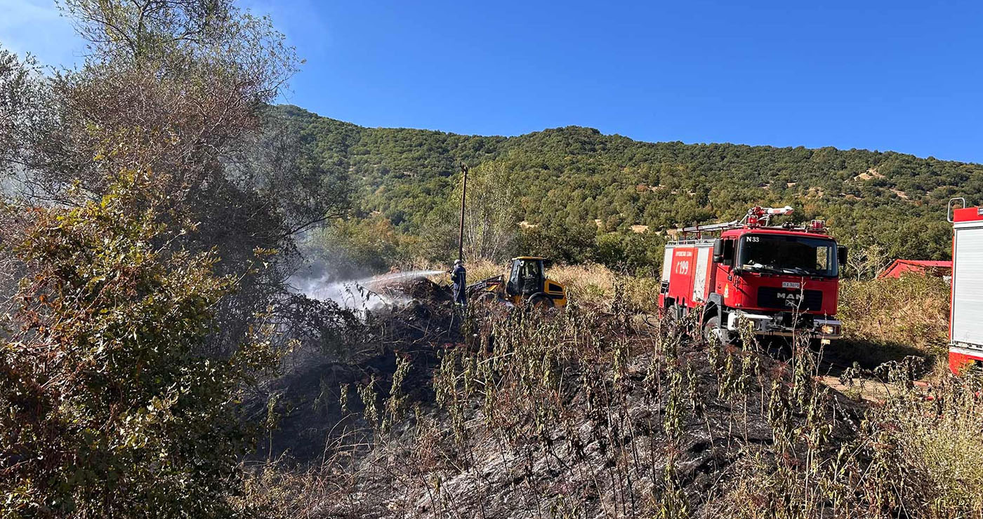 Με επιτυχία η κατάσβεση της πυρκαγιάς στις Άνω Κλεινές Φλώρινας από την Πολιτική Προστασία