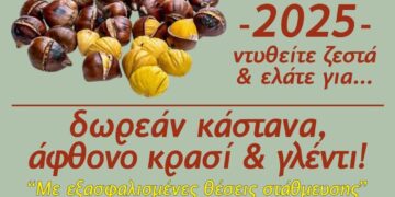 Ένα αφιέρωμα στην Καστανογιορτή Δαμασκηνιά, με πολλά ψητά κάστανα και ανακοίνωση για την εκδήλωση.