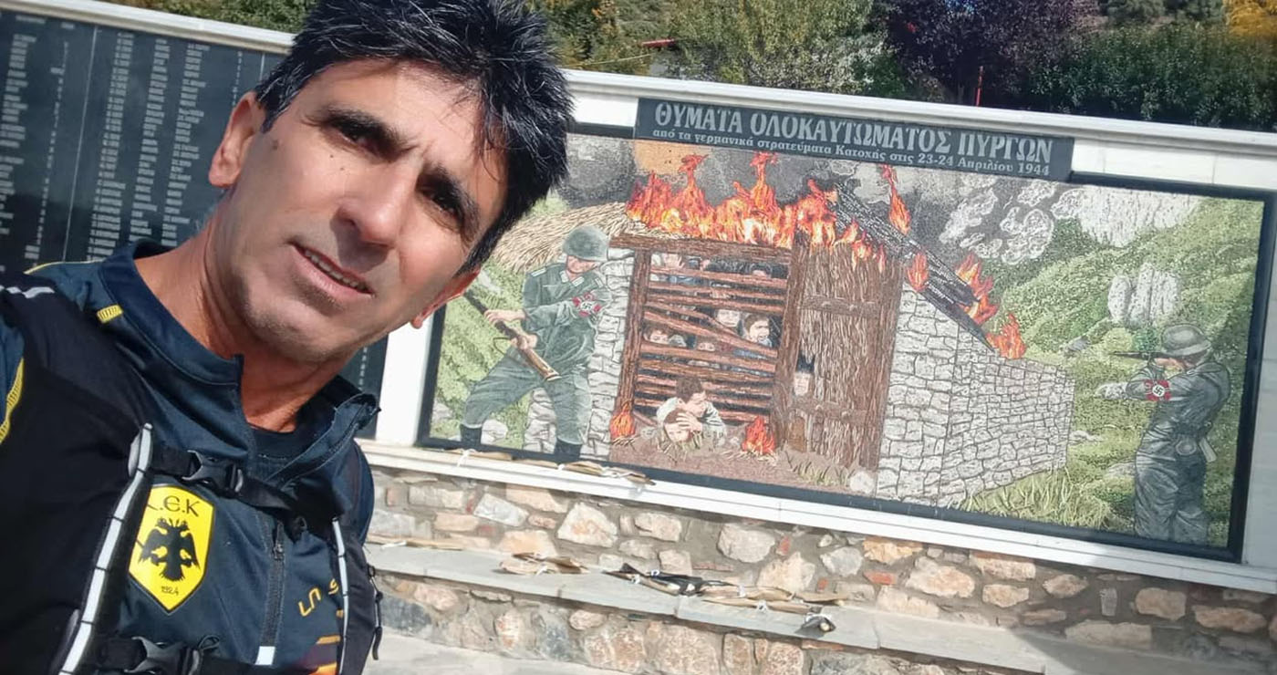 Ο Γιώργος Ζαχαριάδης έτρεξε τον “Μαραθώνιο του Ολοκαυτώματος” με διαδρομή Ερμακιά-Μεσόβουνο-Πύργοι