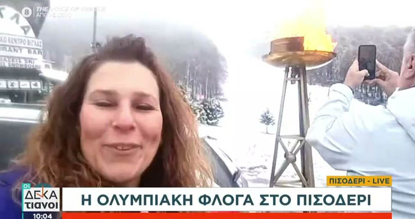 Η Ολυμπιακή Φλόγα στο χιονισμένο Πισοδέρι Φλώρινας (Βίντεο)